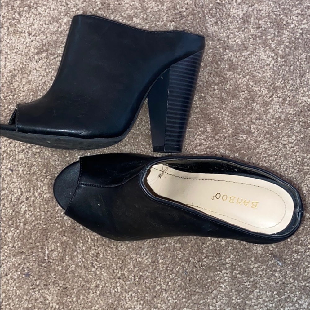 Cute black mules
